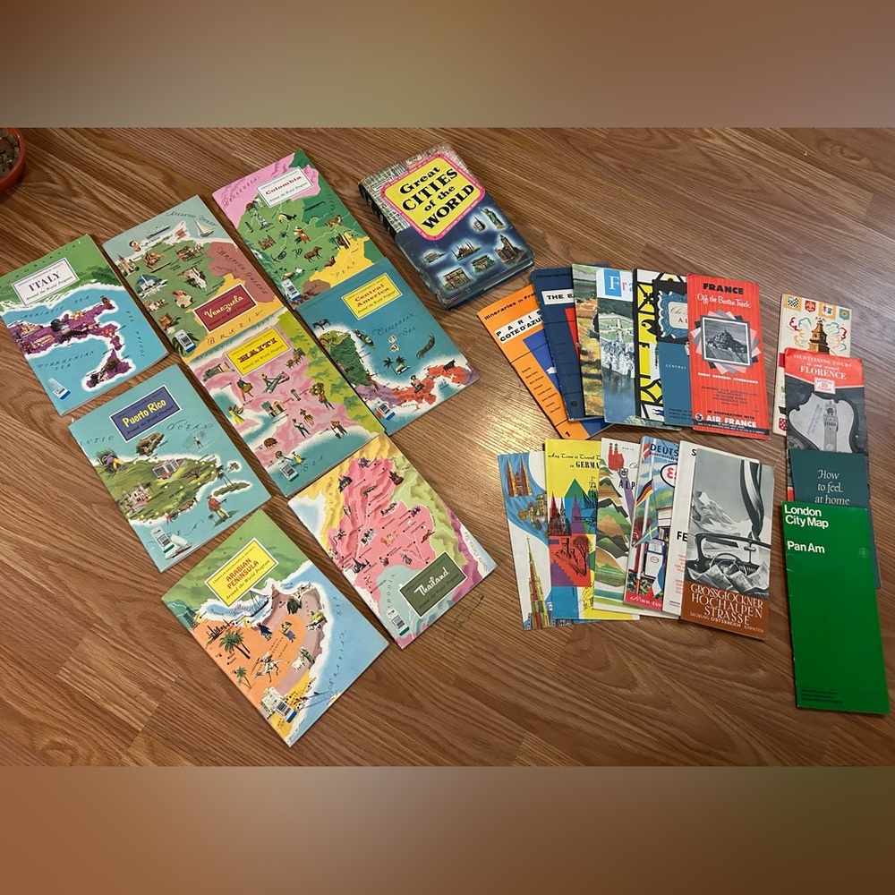 Vintage Travel Brochures and books  Collection France Germany more 1958-1961